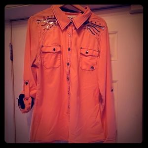 Women's Roar button down shirt sz XL